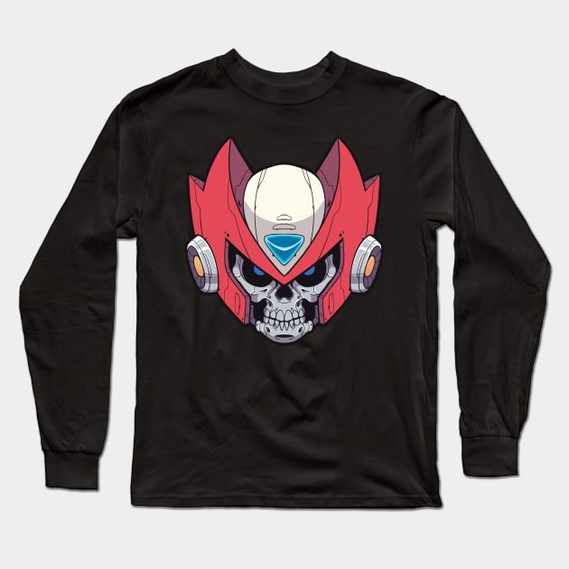 Zero Head Skull Long Sleeve T-Shirt by marceloosapo